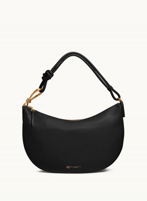 Bolso Hobo Donna Karan Roslyn Large Negras Doradas | Ecuador_DK80082