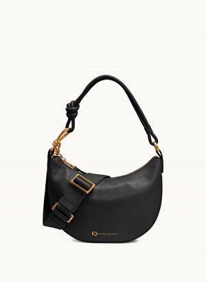 Bolso Hobo Donna Karan Roslyn Small Negras Doradas | Ecuador_DK86149