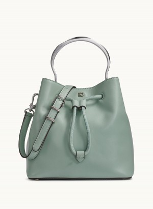 Bolso Satchel Donna Karan Lawrence Bucket Verde | Ecuador_DK28644