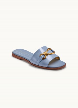 Sandalias Donna Karan Haylen Flat Azules | Ecuador_DK94648