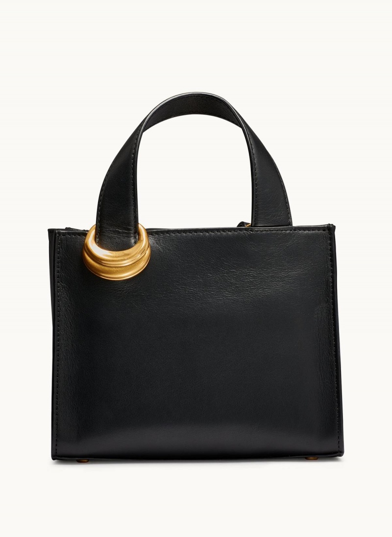 Bolsa Cruzada Donna Karan Hewlett Negras Doradas | Ecuador_DK62248