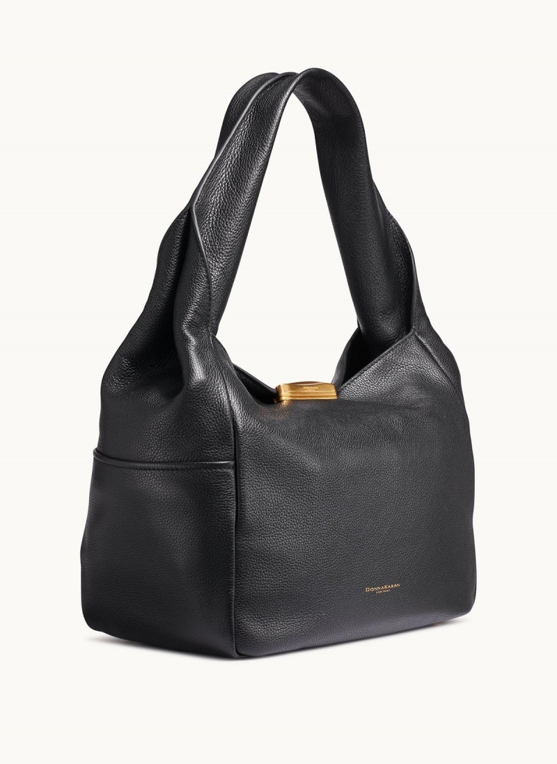 Bolsa de Hombro Donna Karan Amagansett Negras | Ecuador_DK77484