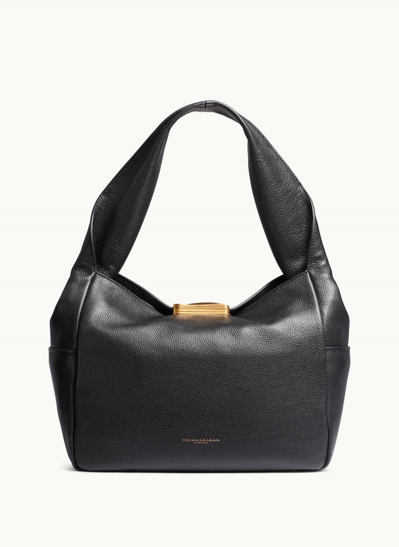 Bolsa de Hombro Donna Karan Amagansett Negras | Ecuador_DK77484