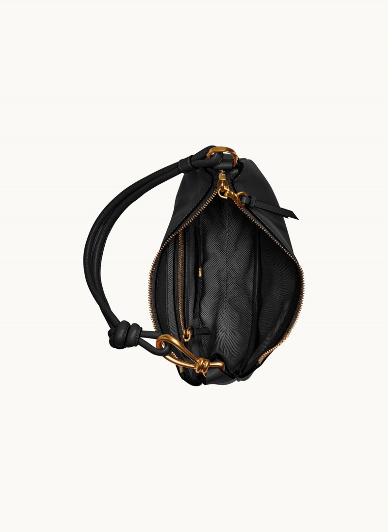 Bolso Hobo Donna Karan Roslyn Small Negras Doradas | Ecuador_DK17602