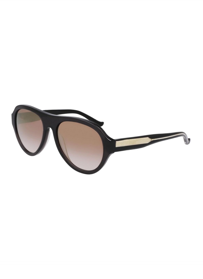 Gafas Donna Karan Aviator 56mm Modern Icons Negras | Ecuador_DK69880