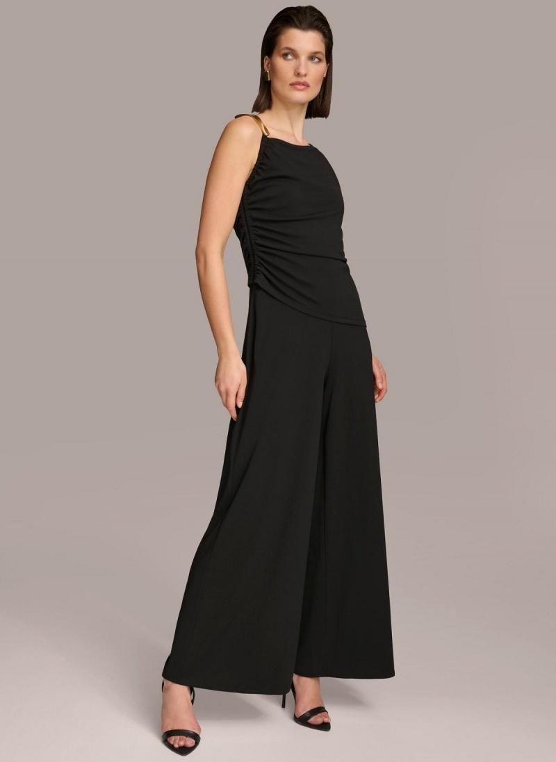 Mono Donna Karan Jumpsuit With Hardware Negras | Ecuador_DK48505