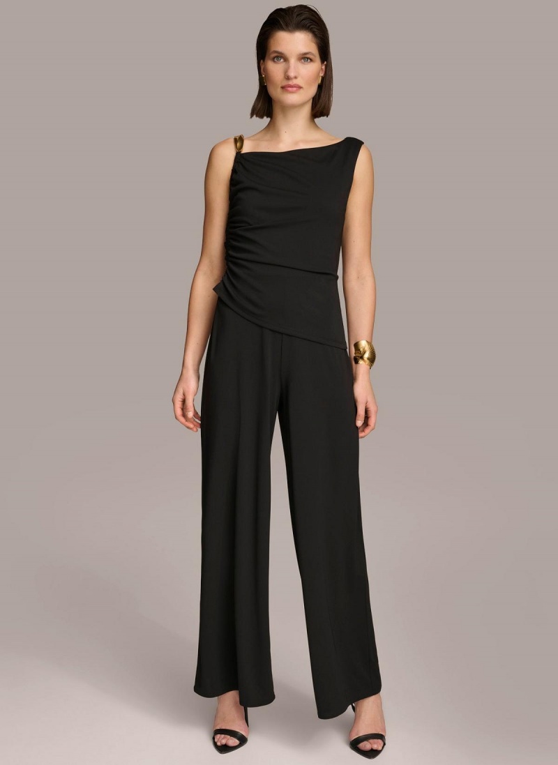 Mono Donna Karan Jumpsuit With Hardware Negras | Ecuador_DK48505