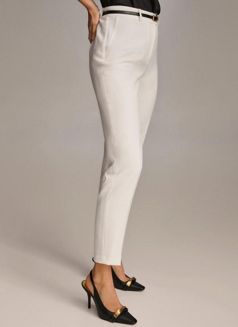 Pantalon Donna Karan Directo With Belt Blancas | Ecuador_DK96778