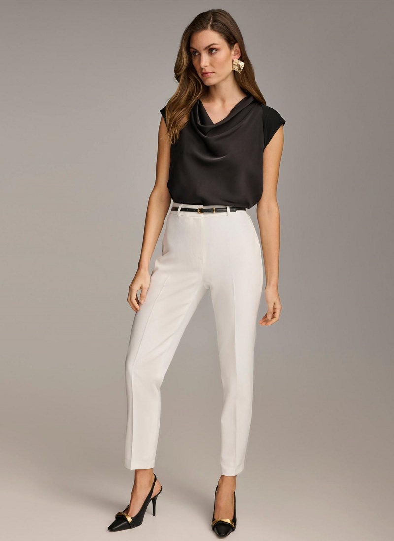 Pantalon Donna Karan Directo With Belt Blancas | Ecuador_DK96778