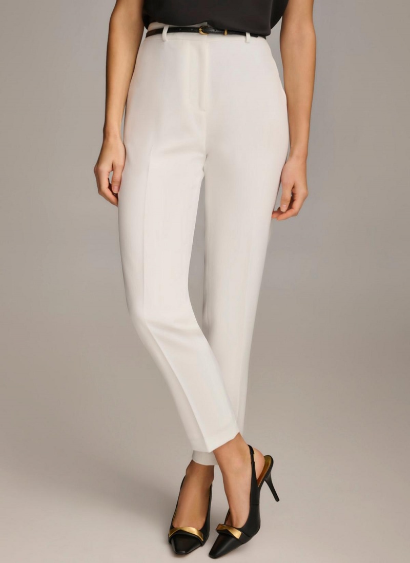 Pantalon Donna Karan Directo With Belt Blancas | Ecuador_DK96778