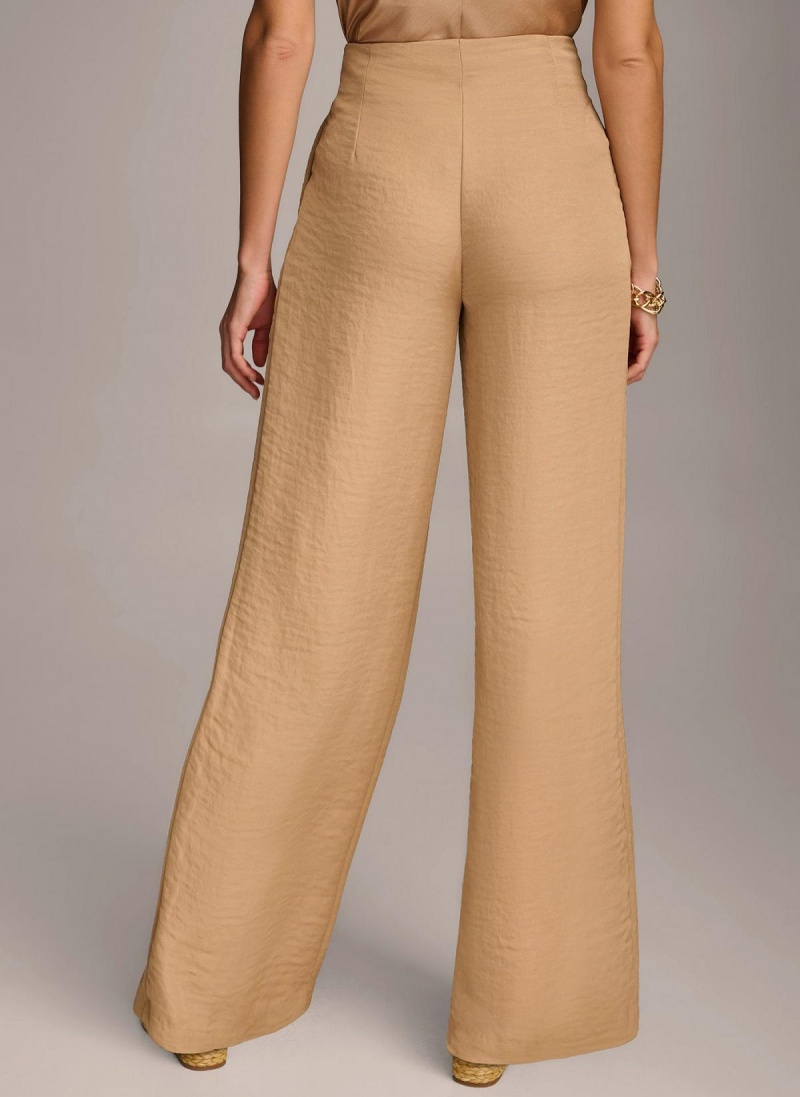 Pantalon Donna Karan High Waisted Marrones | Ecuador_DK71113