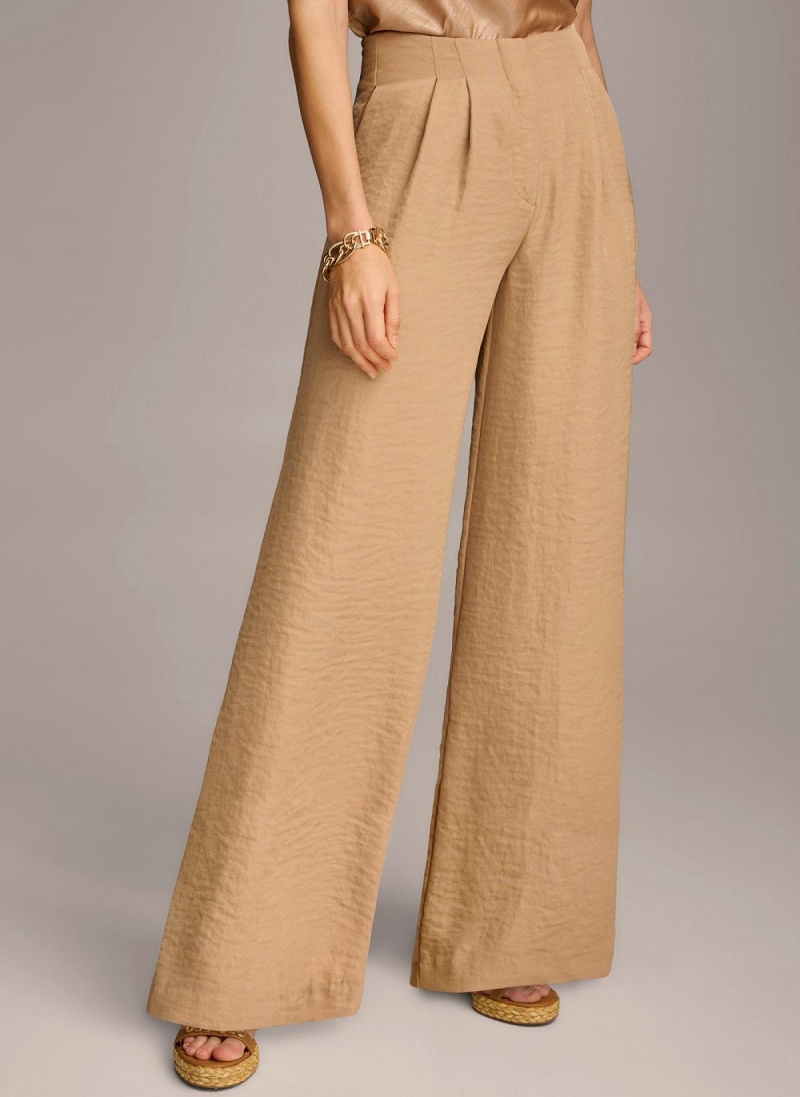 Pantalon Donna Karan High Waisted Marrones | Ecuador_DK71113