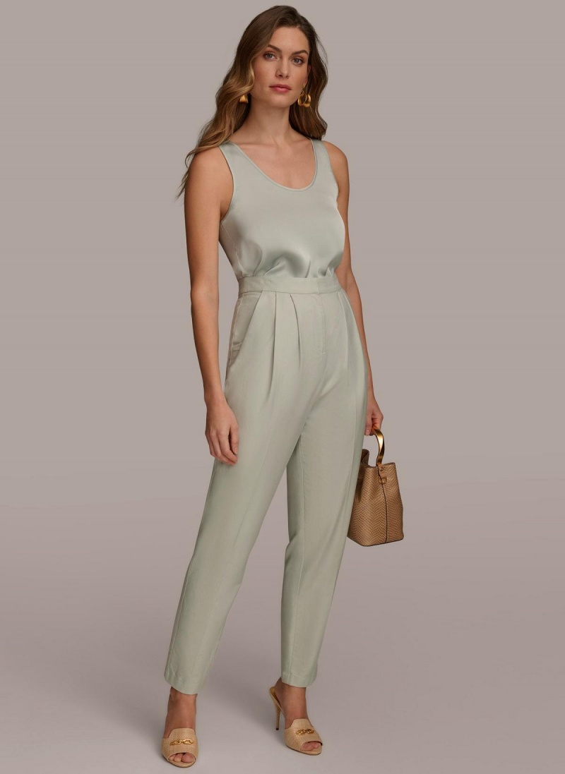 Pantalon Donna Karan Plisado Directo Azules | Ecuador_DK71544