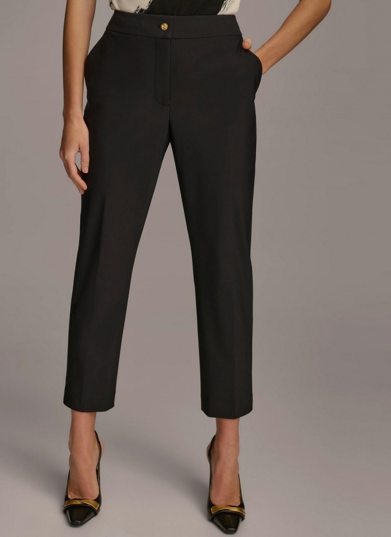 Pantalon Donna Karan Slim Leg Ankle Length Negras | Ecuador_DK93673