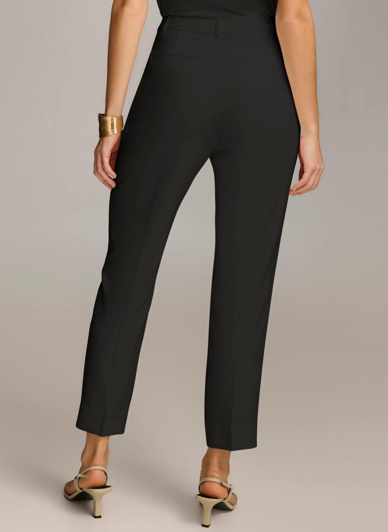 Pantalon Donna Karan Slim Leg Negras | Ecuador_DK46069