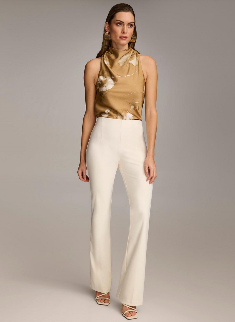 Pantalon Donna Karan Wide Leg Blancas | Ecuador_DK46102