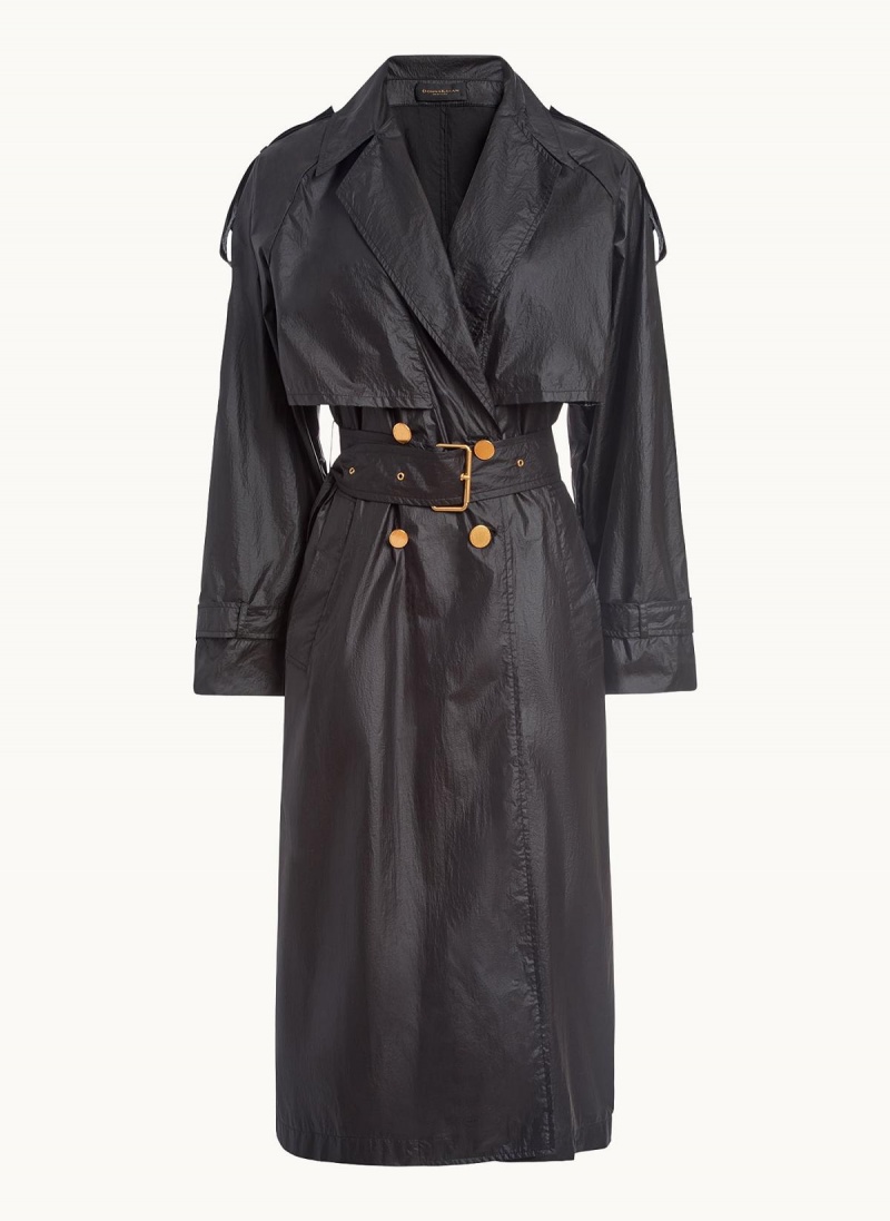 Ropa De Abrigo Donna Karan Belted Light Weight Trench Negras | Ecuador_DK39575