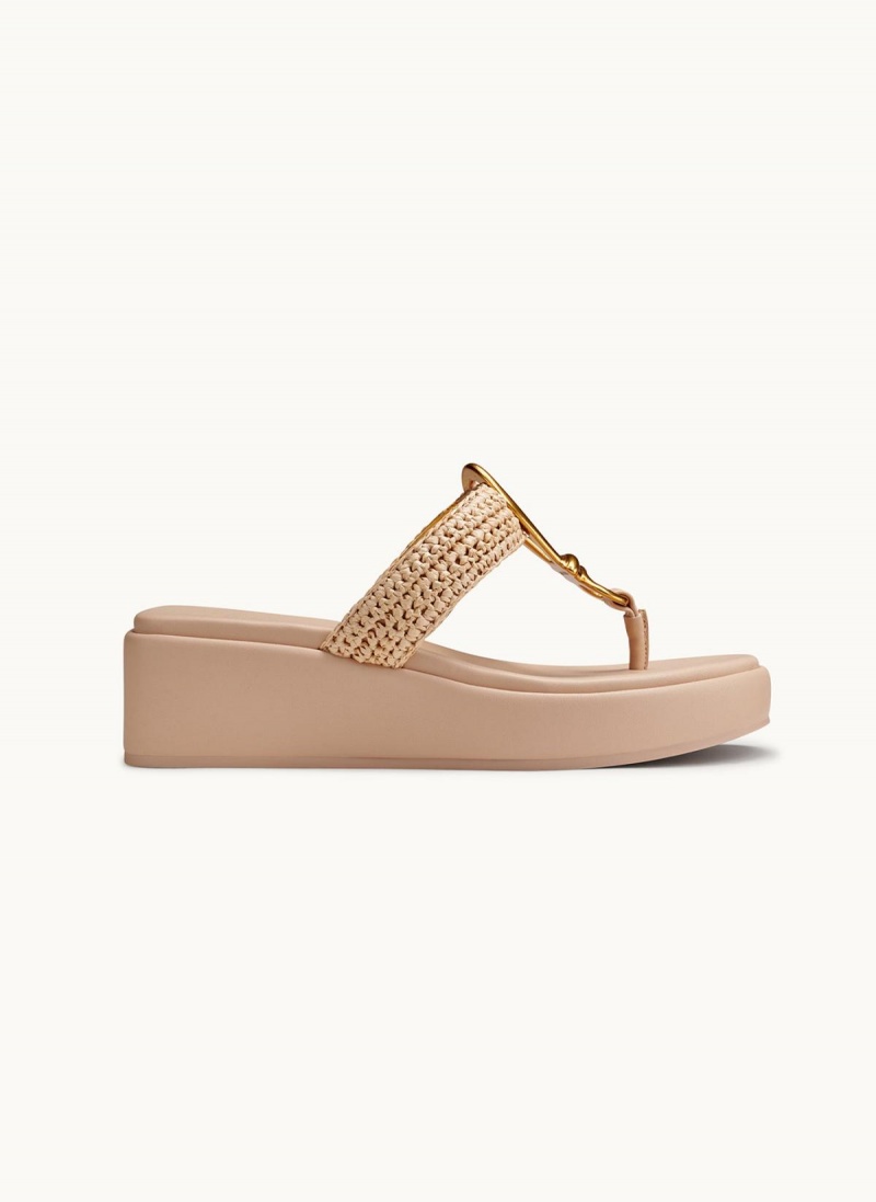 Sandalias Donna Karan Harlyn Wedge Beige Beige | Ecuador_DK80855