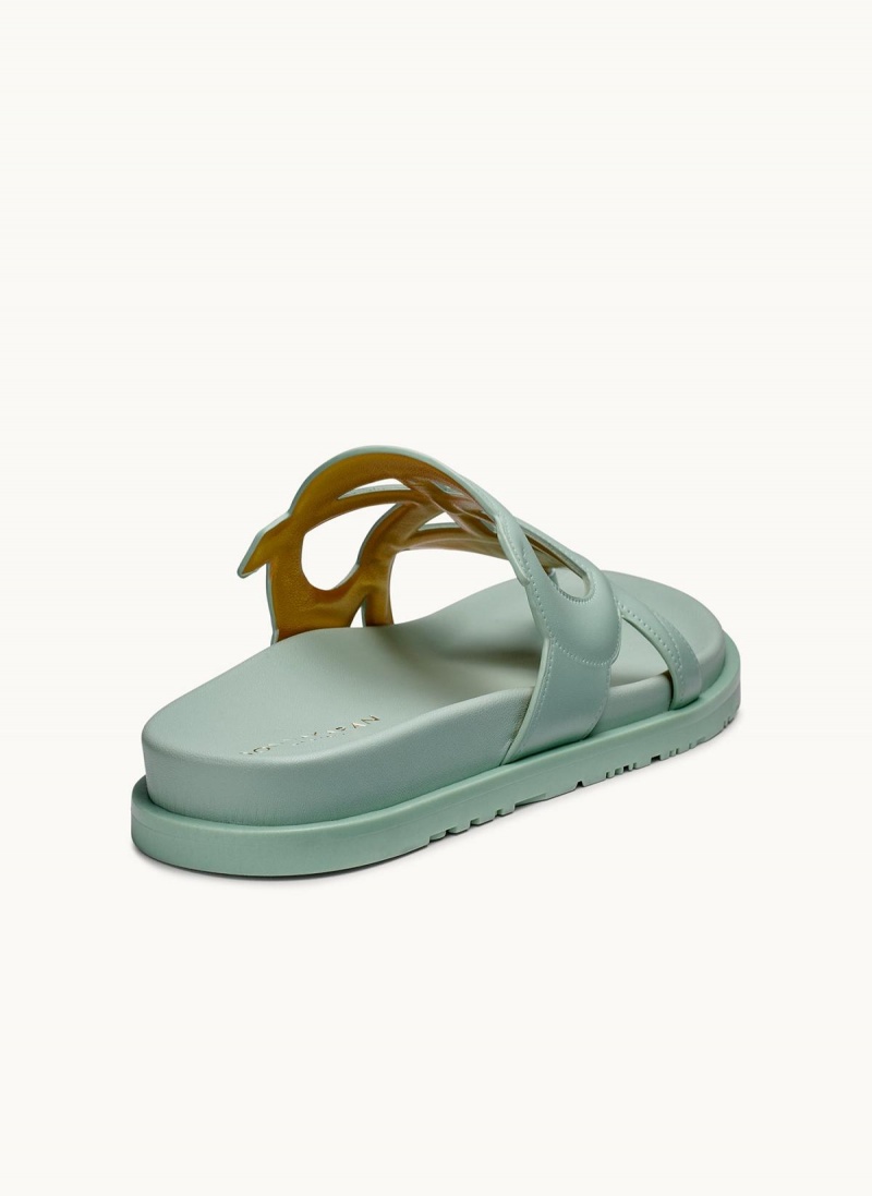 Sandalias Donna Karan Hatsy Flat Verde | Ecuador_DK17686