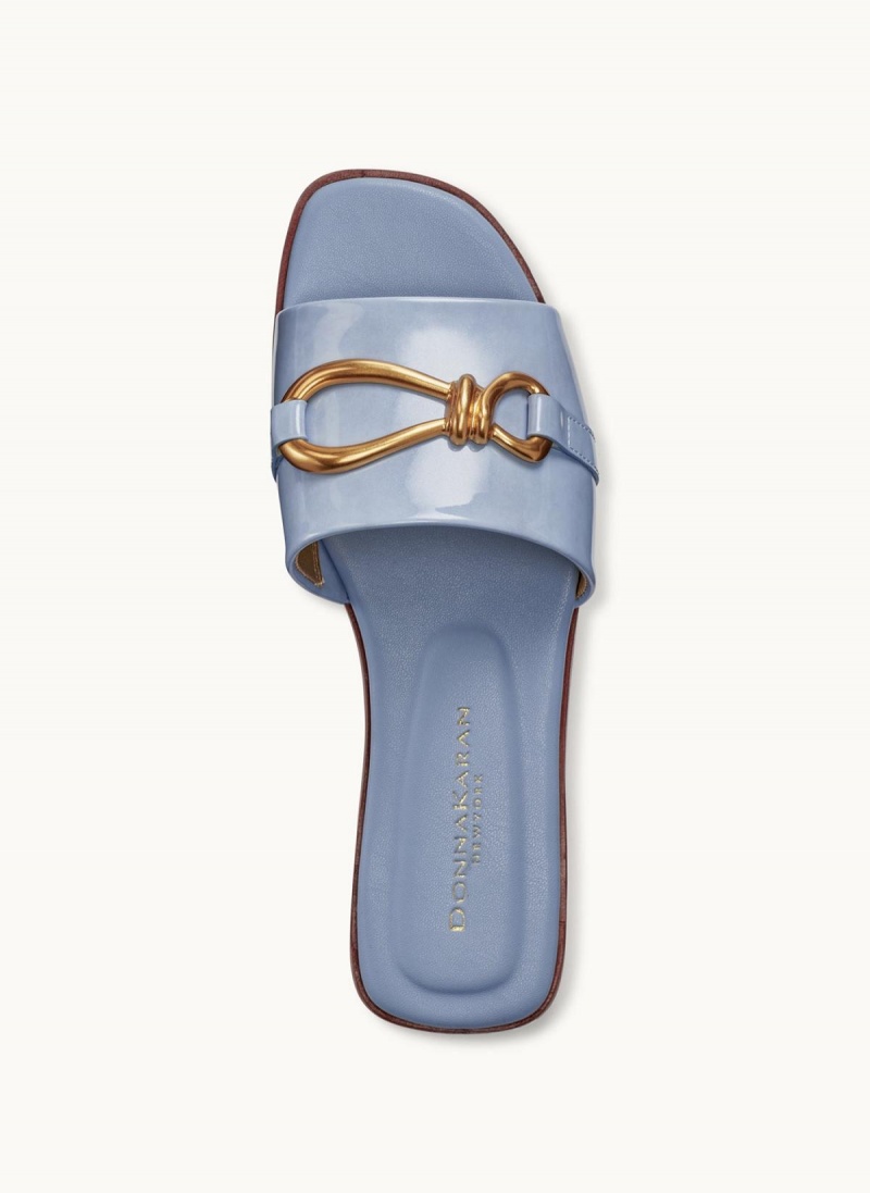 Sandalias Donna Karan Haylen Flat Azules | Ecuador_DK94648