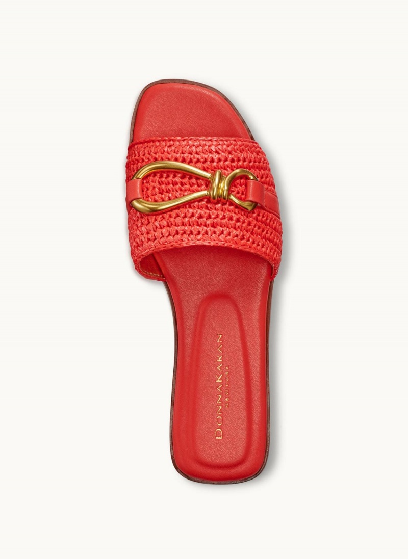 Sandalias Donna Karan Haylen Flat Rojas | Ecuador_DK90511