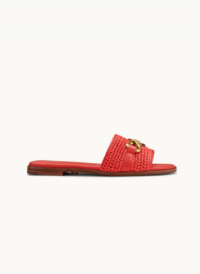 Sandalias Donna Karan Haylen Flat Rojas | Ecuador_DK90511