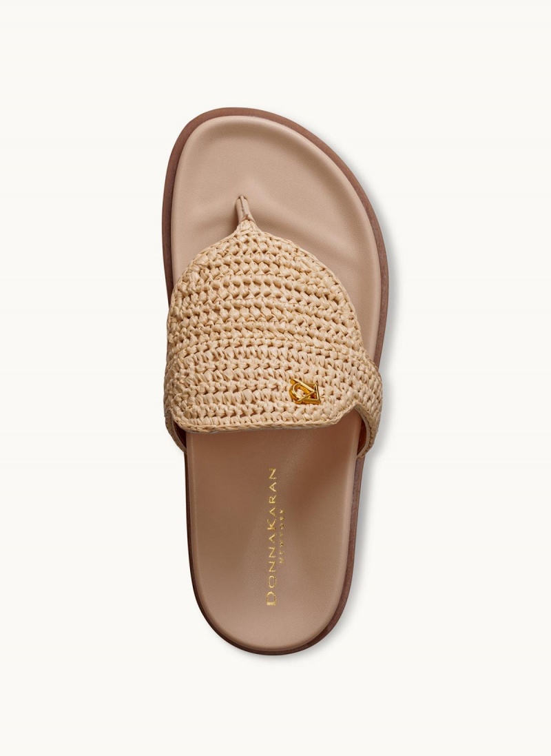 Sandalias Donna Karan Hira Flat Beige Beige | Ecuador_DK26282