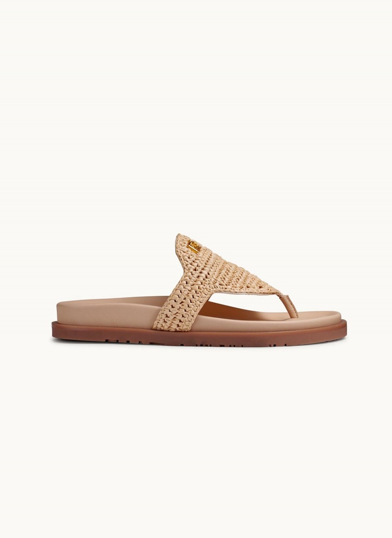 Sandalias Donna Karan Hira Flat Beige Beige | Ecuador_DK26282