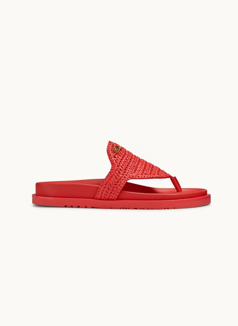 Sandalias Donna Karan Hira Flat Rojas | Ecuador_DK96523