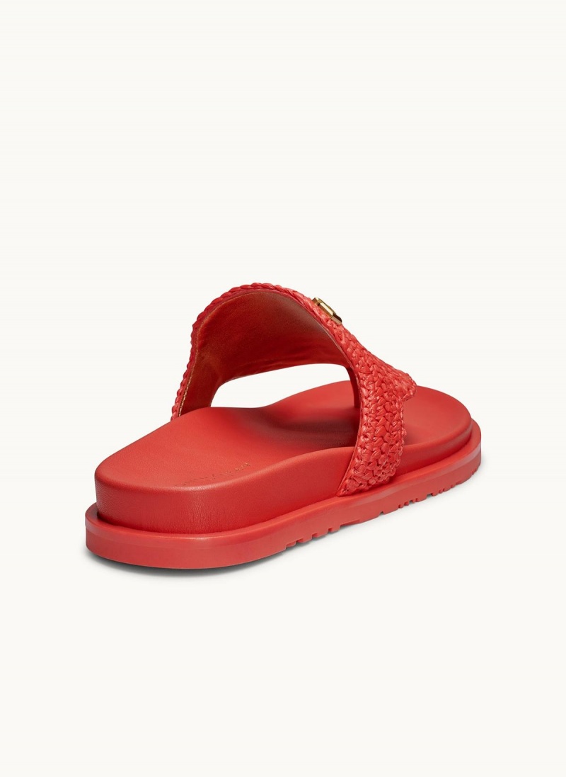 Sandalias Donna Karan Hira Flat Rojas | Ecuador_DK96523