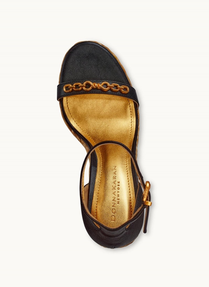 Sandalias Donna Karan Yulissa Ankle Strap Espadrille Negras | Ecuador_DK33730