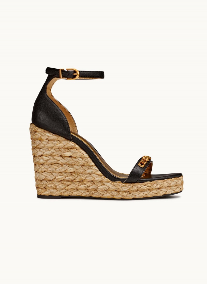 Sandalias Donna Karan Yulissa Ankle Strap Espadrille Negras | Ecuador_DK33730