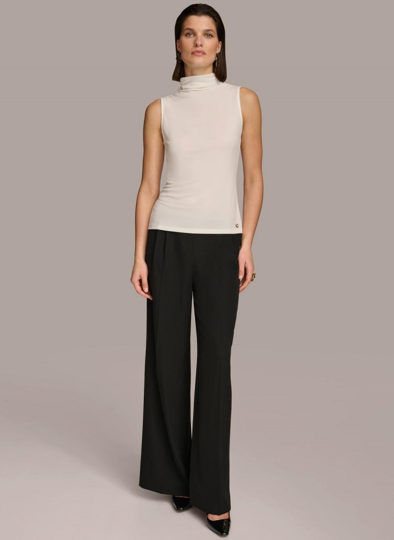 Sweaters and Tops Donna Karan Mockneck Creme | Ecuador_DK49808