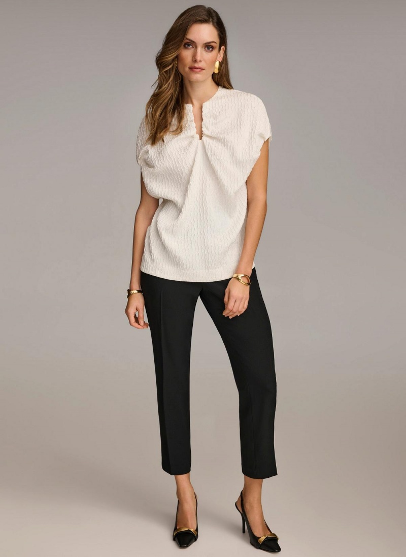 Sweaters and Tops Donna Karan Textured Blancas | Ecuador_DK21991