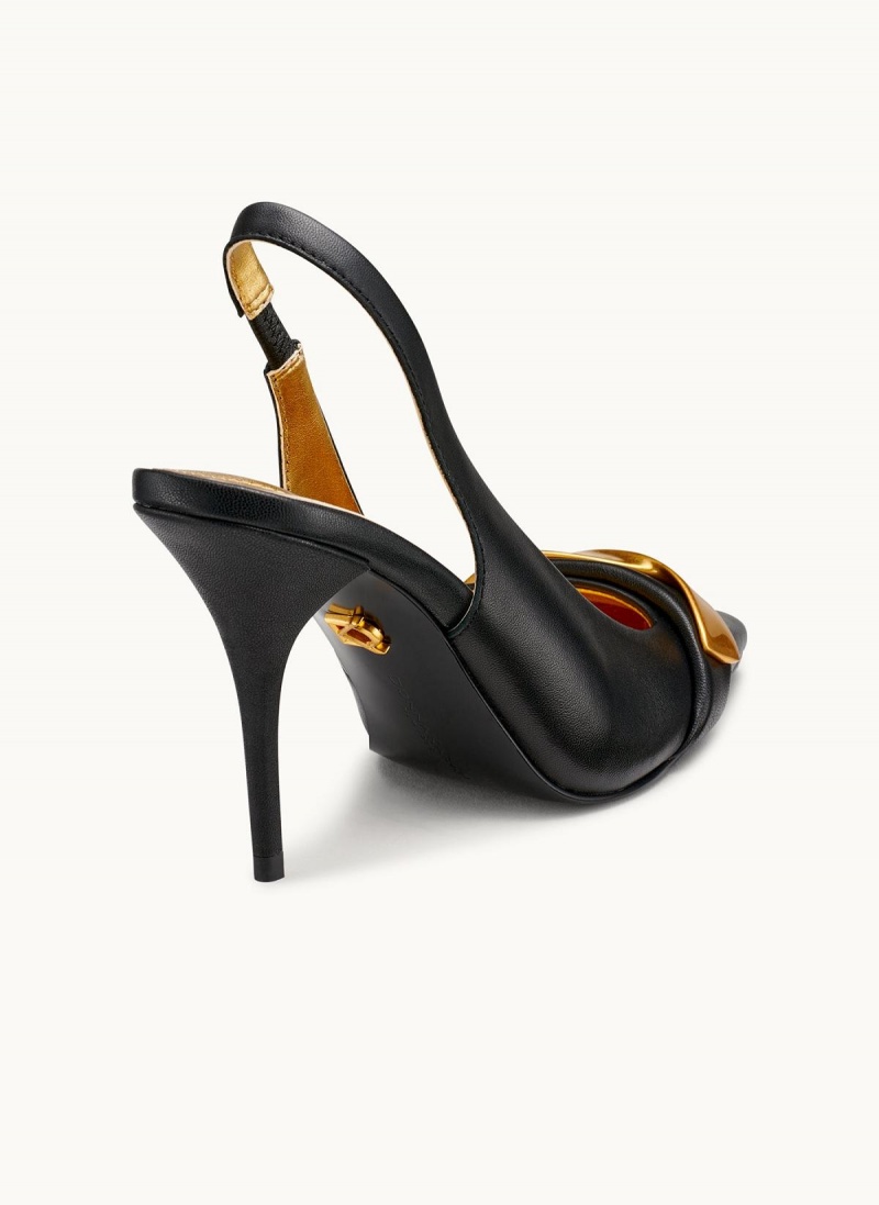 Tacones Donna Karan Sayer Slingback Negras | Ecuador_DK17935