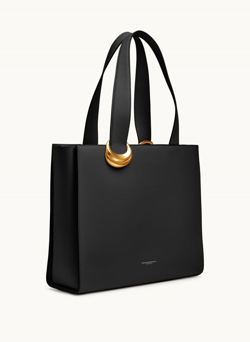 Tote Donna Karan Hewlett Negras Doradas | Ecuador_DK88577