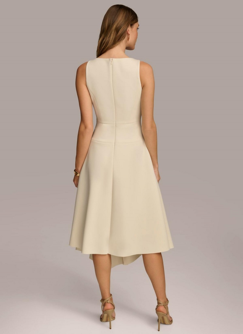 Vestido Donna Karan Asymmetrical Midi Blancas | Ecuador_DK65241