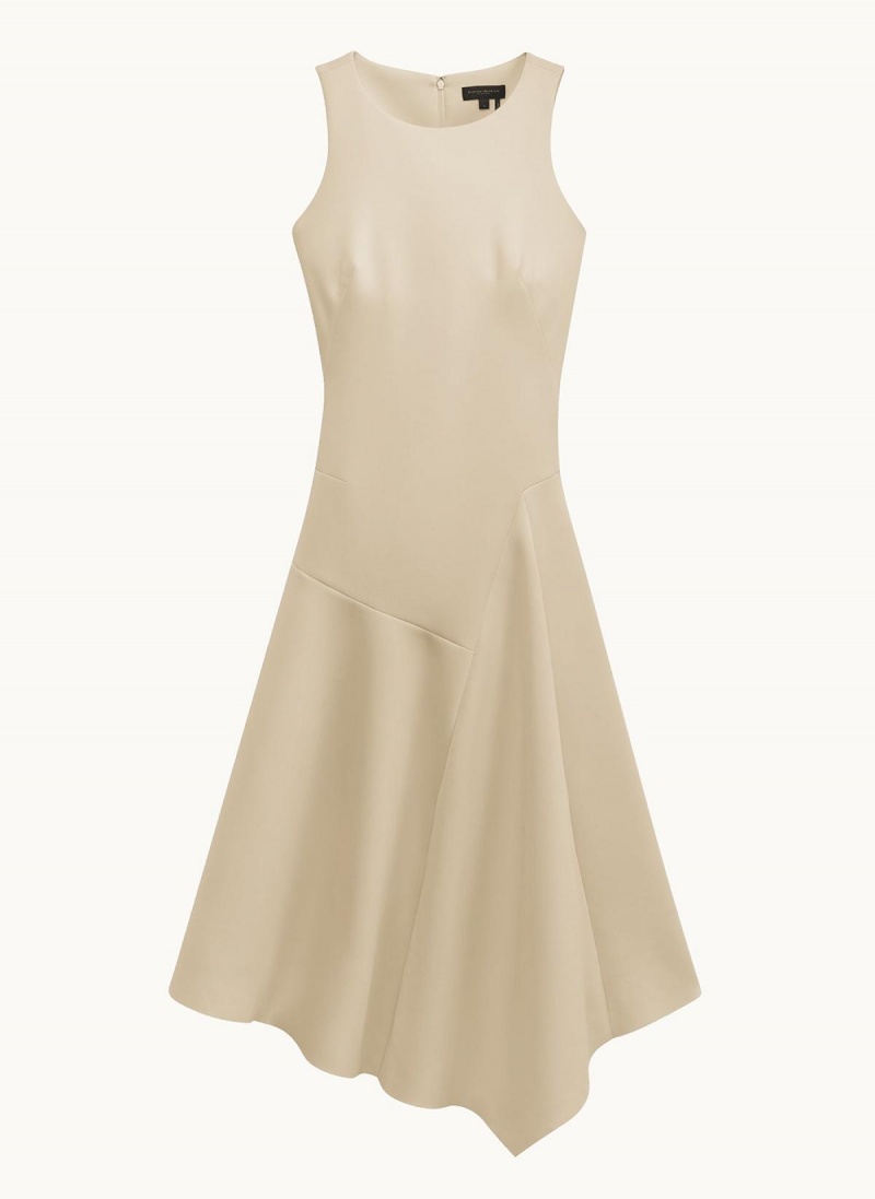 Vestido Donna Karan Asymmetrical Midi Blancas | Ecuador_DK65241