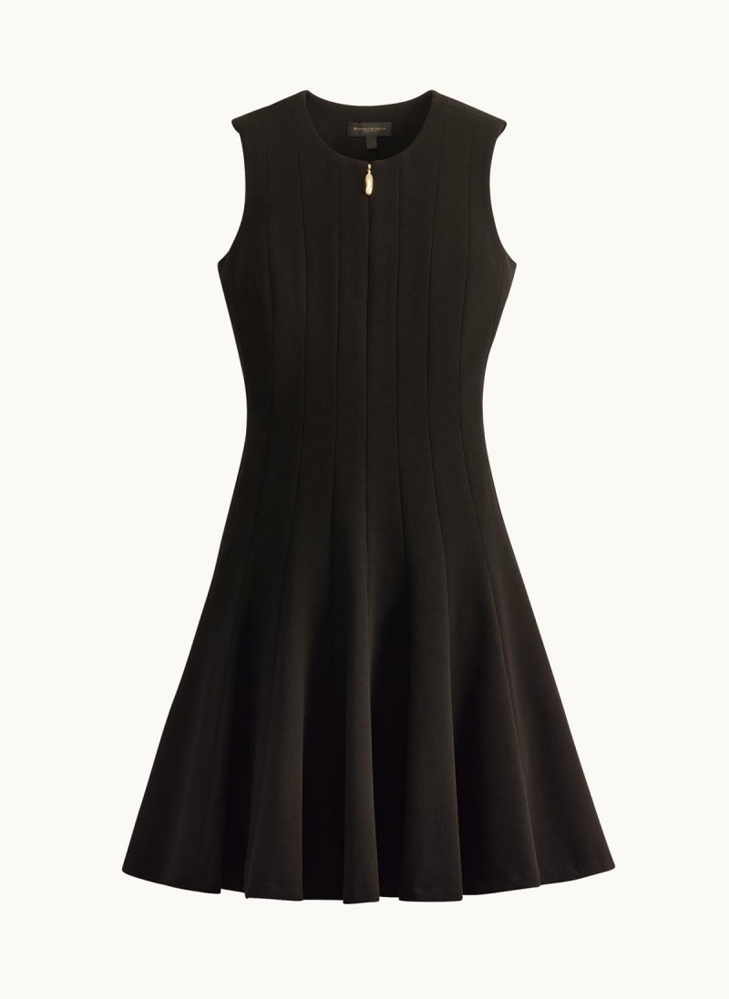 Vestido Donna Karan Plisado Skirt Negras | Ecuador_DK90470